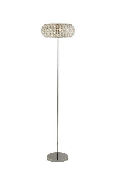 Marylin 3LT Floor Lamp - Chrome, Crystal Glass & Sand