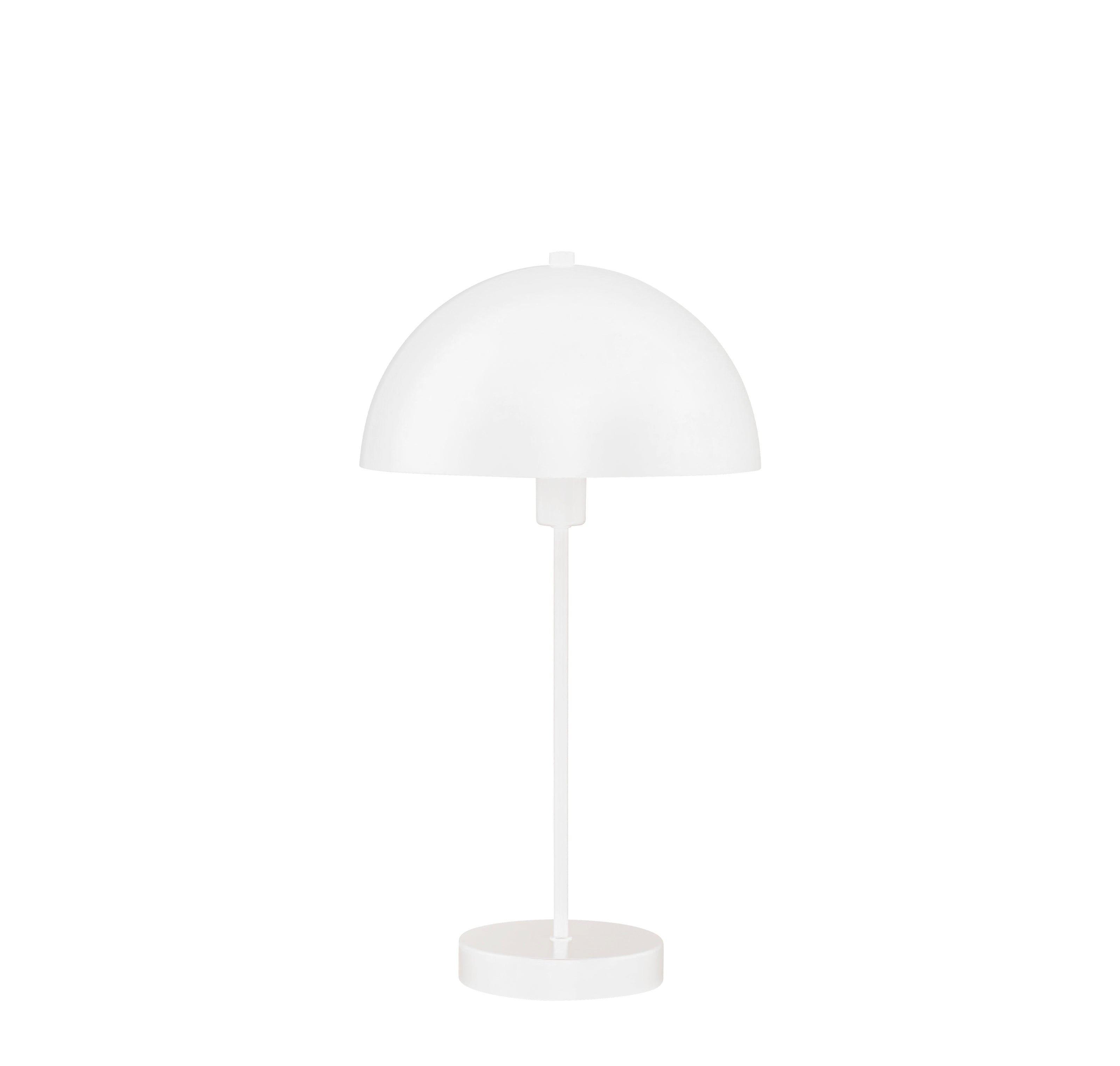Mushroom Table Lamp - White Metal