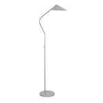 Searchlight Electric Swan Floor Lamp - Chrome & White Metal 60420WH