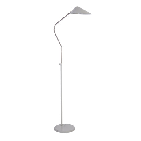 Searchlight Electric Swan Floor Lamp - Chrome & White Metal 60420WH