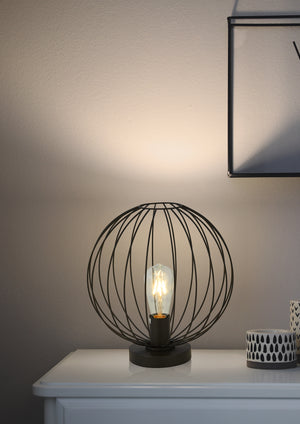 Searchlight Electric Rondo Table Lamp - Black Metal 60828BK