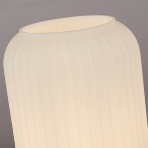 Searchlight Electric Pearl Table Lamp - White Frosted Glass & Satin Brass Metal 61972SB