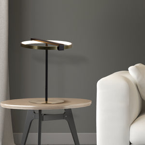 Searchlight Electric Aerial LED Table Lamp, Gold and Black Metal 62331GO