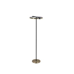 Searchlight Electric Aerial LED Floor Lamp, Gold and Black Metal 62332GO