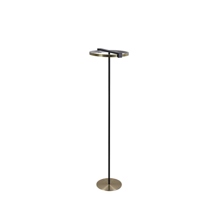 Searchlight Electric Aerial LED Floor Lamp, Gold and Black Metal 62332GO