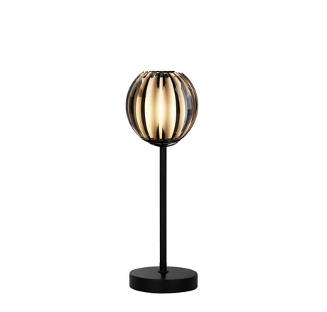 Blossom Table Lamp - Black Metal & Smoked Acrylic Shade