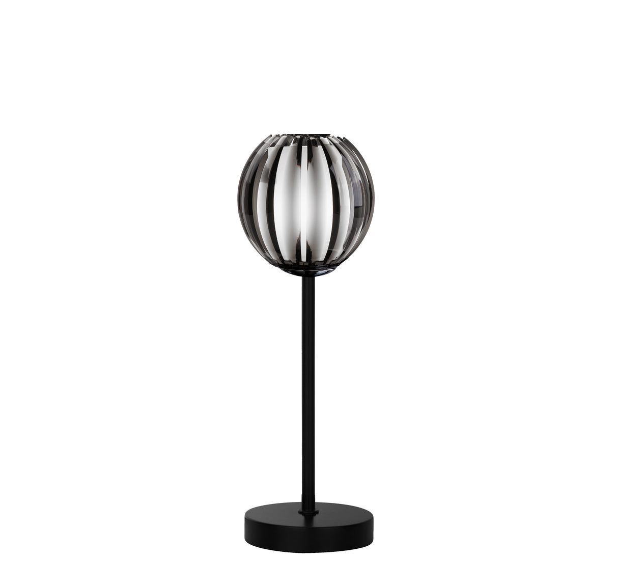 Searchlight Electric Blossom Table Lamp - Black Metal & Smoked Acrylic Shade 6533-1BK
