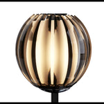 Searchlight Electric Blossom Table Lamp - Black Metal & Smoked Acrylic Shade 6533-1BK