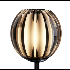 Searchlight Electric Blossom Table Lamp - Black Metal & Smoked Acrylic Shade 6533-1BK
