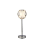 Blossom 1Lt Table Lamp, Chrome Metal, Clear Acrylic Shade