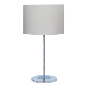 Searchlight Electric Carter Table Lamp - Chrome Base & Fabric Shade 6550CC-1