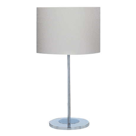 Searchlight Electric Carter Table Lamp - Chrome Base & Fabric Shade 6550CC-1