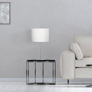 Searchlight Electric Carter Table Lamp - Chrome Base & Fabric Shade 6550CC-1