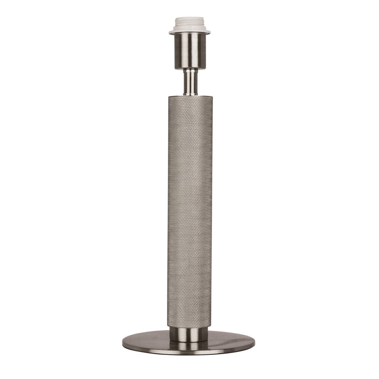 Searchlight Electric Base Only - London Table Lamp - Knurled Silver 65721SI