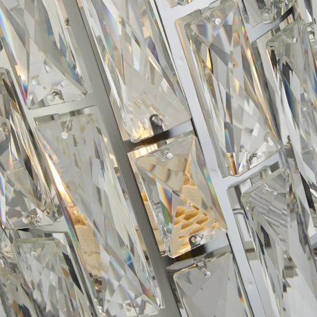 Searchlight Electric Bijou Table Lamp - Chrome Metal & Crystal Glass 6584CC