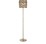 Bijou Floor Lamp - Antique Brass Metal & Champagne Glass