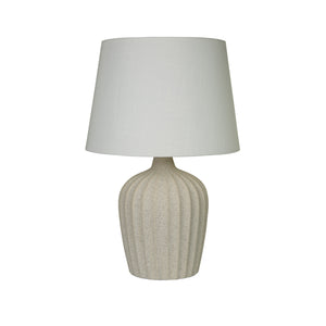 Searchlight Electric Padstow Table Lamp - Ceramic with Fabric Shade 66037CR