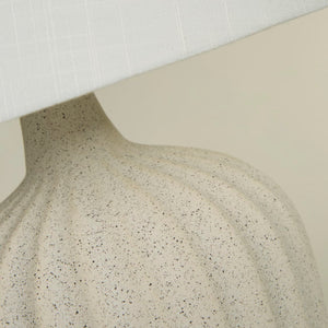 Searchlight Electric Padstow Table Lamp - Ceramic with Fabric Shade 66037CR