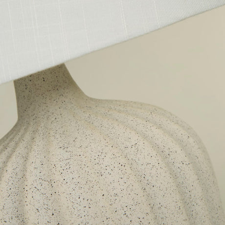 Searchlight Electric Padstow Table Lamp - Ceramic with Fabric Shade 66037CR