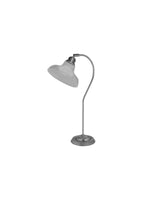 Searchlight Electric Bistro III Table Lamp -Satin Silver & Holphane Style Glass 7180SS