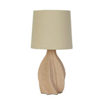 Searchlight Electric Twist 1Lt Table Lamp, Ceramic with Linen Shade 74210CR