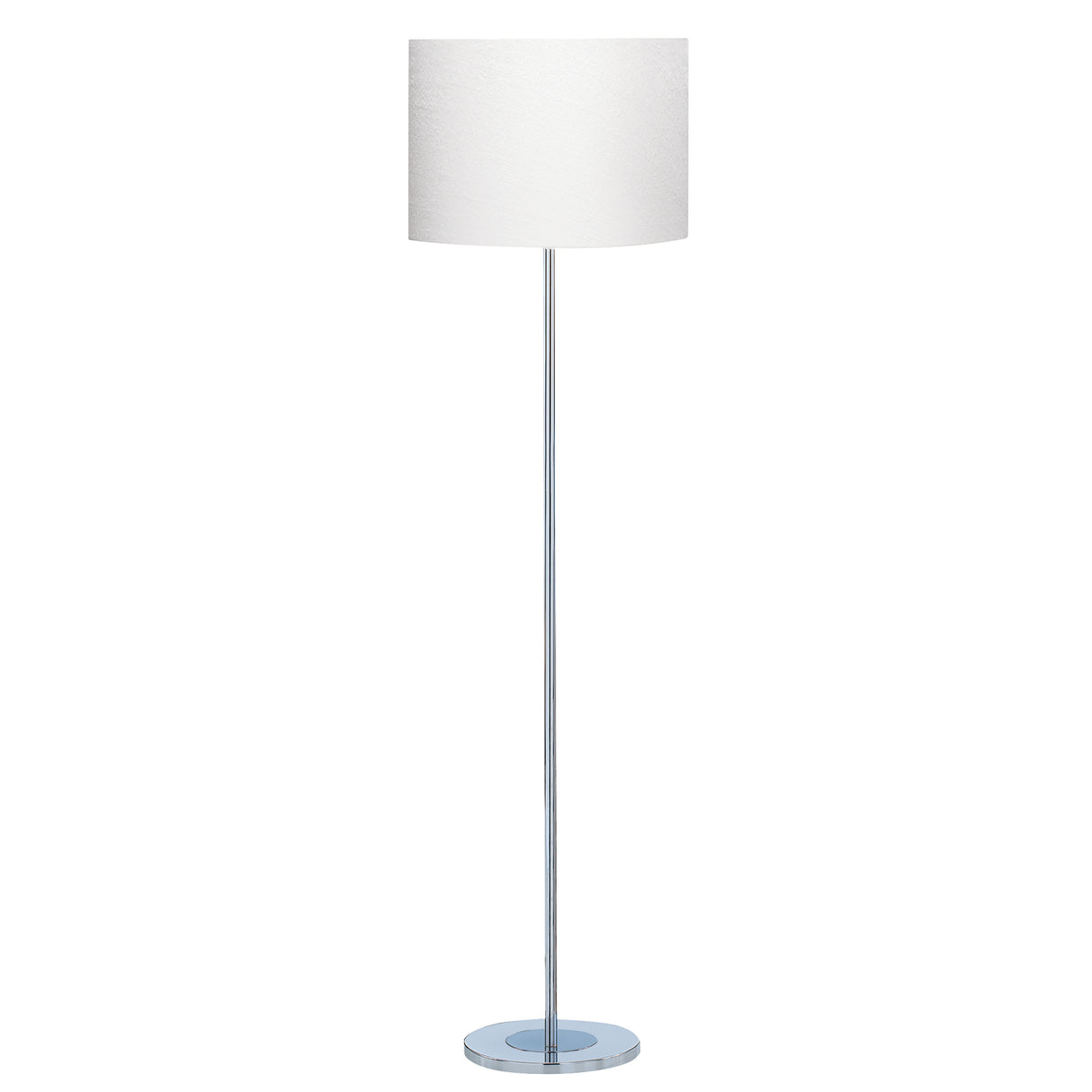 Carter Floor Lamp - Chrome Base & Fabric Shade