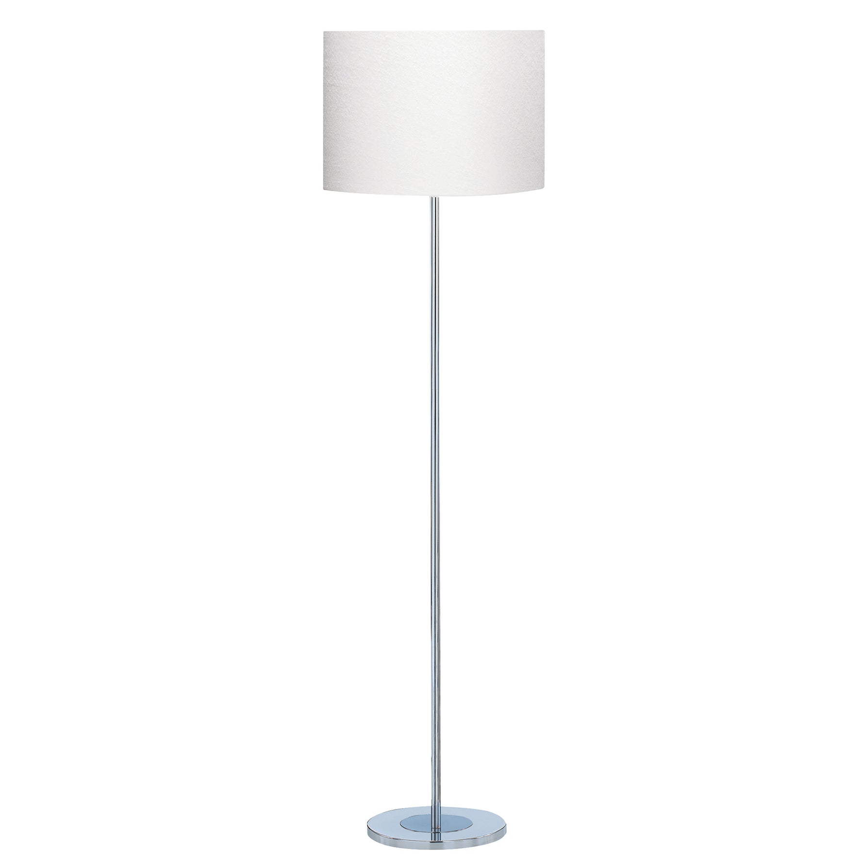 Carter Floor Lamp - Chrome Base & Fabric Shade