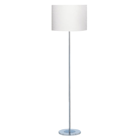 Carter Floor Lamp - Chrome Base & Fabric Shade