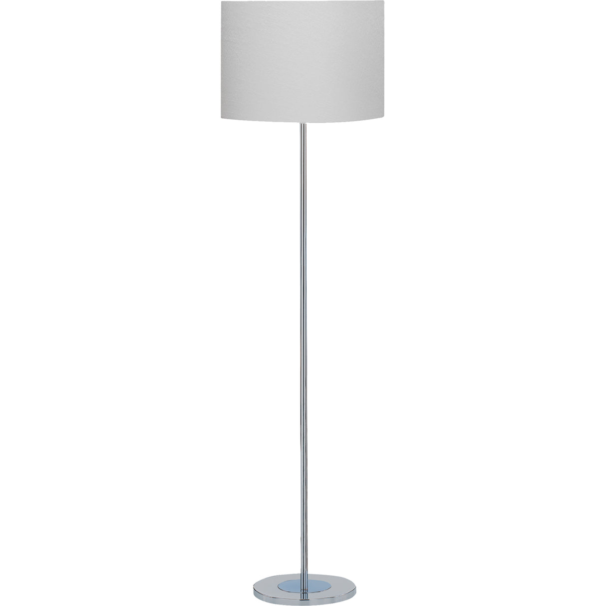 Searchlight Electric Carter Floor Lamp - Chrome Base & Fabric Shade 7550CC