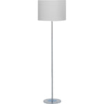 Searchlight Electric Carter Floor Lamp - Chrome Base & Fabric Shade 7550CC