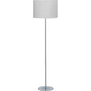 Searchlight Electric Carter Floor Lamp - Chrome Base & Fabric Shade 7550CC
