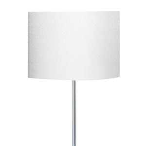 Searchlight Electric Carter Floor Lamp - Chrome Base & Fabric Shade 7550CC