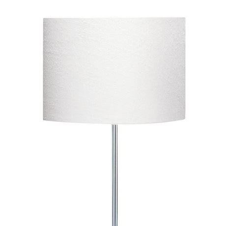 Searchlight Electric Carter Floor Lamp - Chrome Base & Fabric Shade 7550CC
