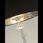 Searchlight Electric Ontario Floor Lamp - Chrome Metal & Black Fabric Shade# 7650CC