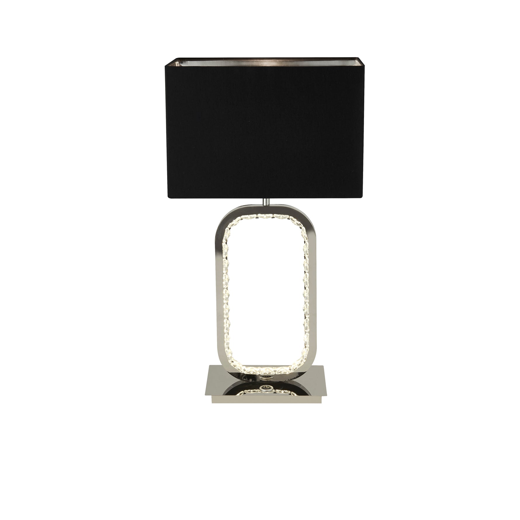 Aura Table Lamp LED Base - Chrome with Crystal Glass