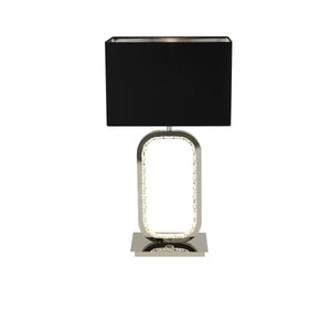 Aura Table Lamp LED Base - Chrome with Crystal Glass