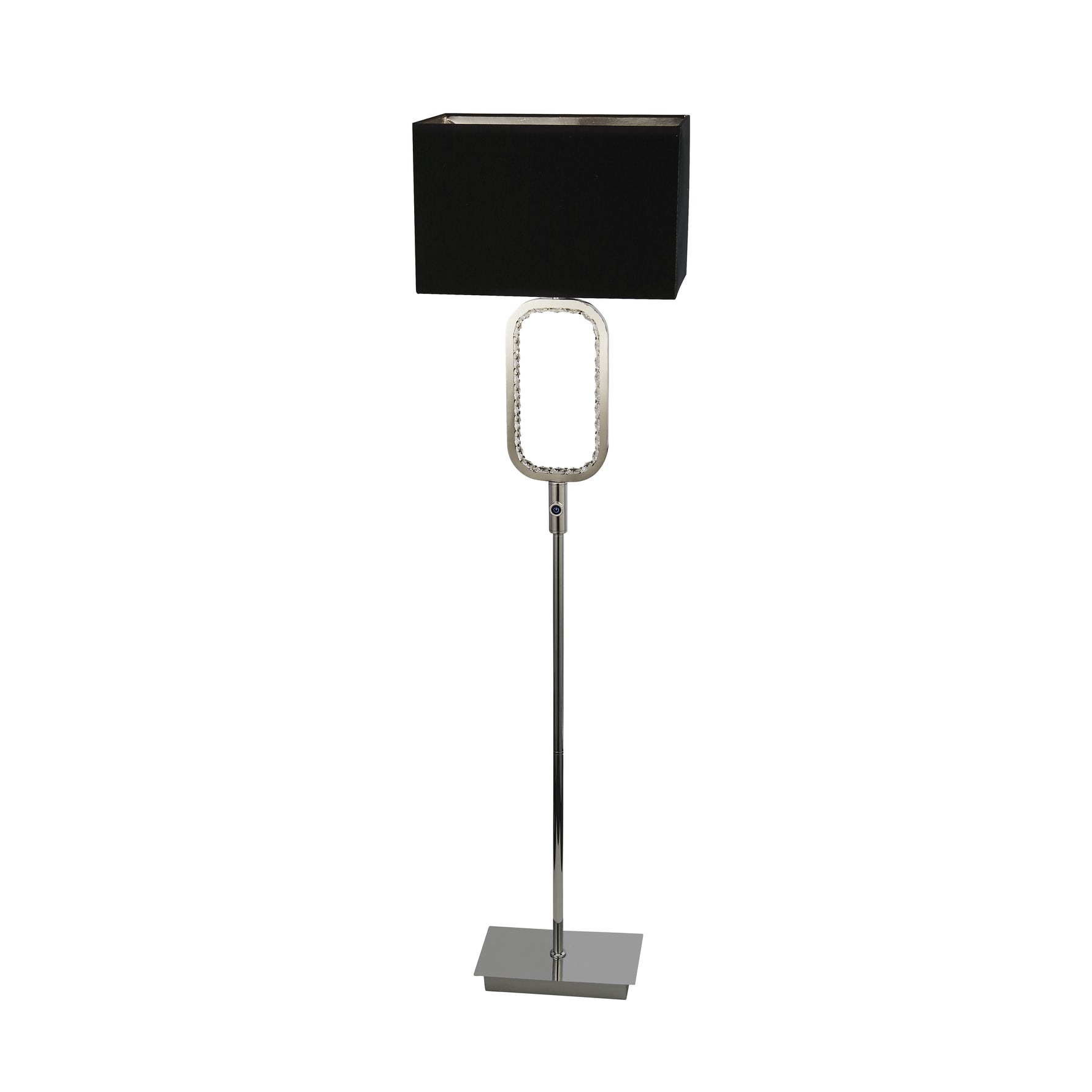 Searchlight Electric Aura Floor Lamp LED Base -Chrome with Crystal Glass 7959CC