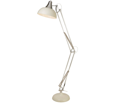 Goliath Task Lamp - Chrome & Cream Metal