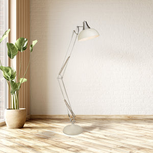 Searchlight Electric Goliath Task Lamp - Chrome & Cream Metal 8082CR