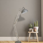 Searchlight Electric Goliath Task Lamp - Chrome & Grey Metal 8082GY