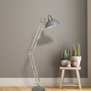 Searchlight Electric Goliath Task Lamp - Chrome & Grey Metal 8082GY
