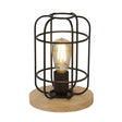 Vision Table Lamp - Matt Black Metal & Wood