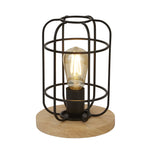 Vision Table Lamp - Matt Black Metal & Wood