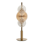 Searchlight Electric Wagon Wheel 6Lt Table Lamp- Bronze Metal, Clear, Amber Glass 88211-6BZ