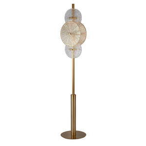 Searchlight Electric Wagon Wheel 6Lt Floor Lamp- Bronze Metal, Clear, Amber Glass 88212-6BZ