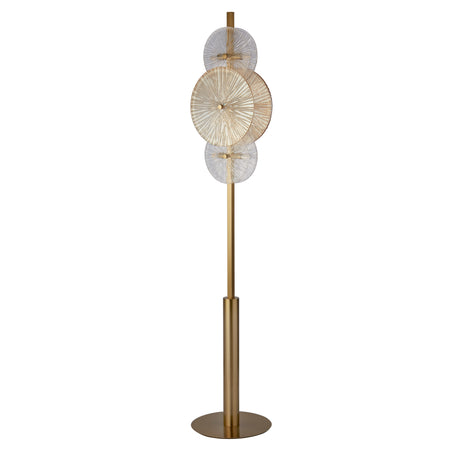 Searchlight Electric Wagon Wheel 6Lt Floor Lamp- Bronze Metal, Clear, Amber Glass 88212-6BZ