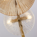 Searchlight Electric Wagon Wheel 6Lt Floor Lamp- Bronze Metal, Clear, Amber Glass 88212-6BZ