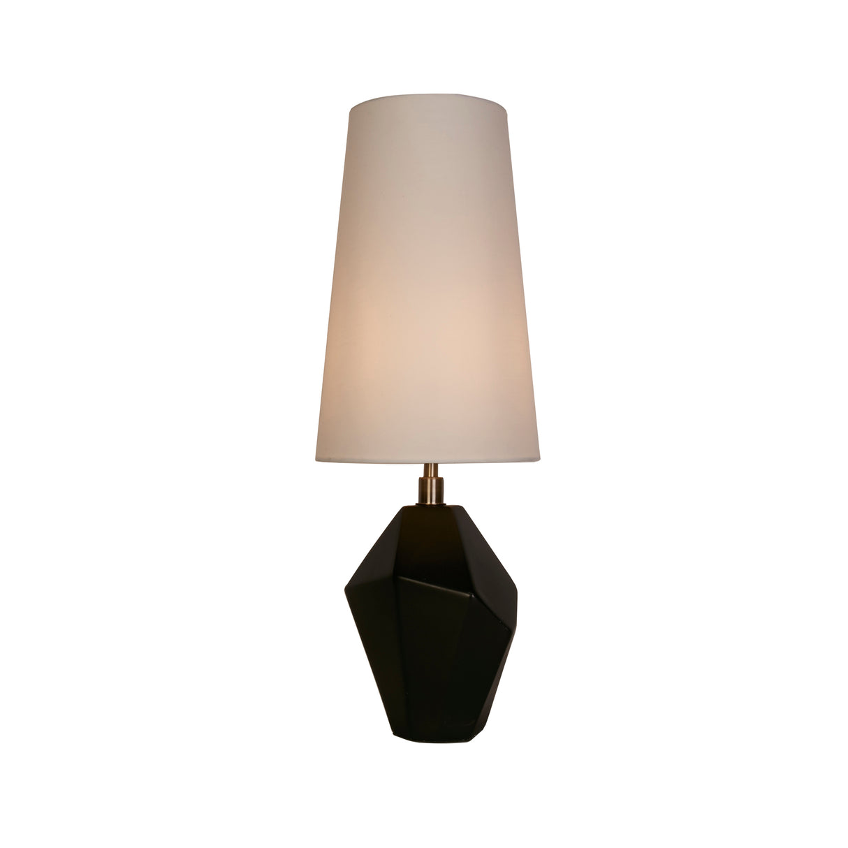 Apex 1Lt Table Lamp, Antique Brass Metal Black Resin, White