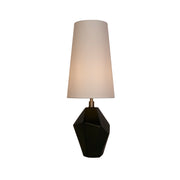 Apex 1Lt Table Lamp, Antique Brass Metal Black Resin, White