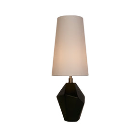 Apex 1Lt Table Lamp, Antique Brass Metal Black Resin, White